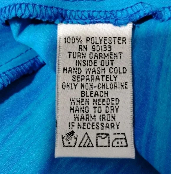 Bob Mackie Evocative Kimono Cardigan Coverup Top XL Blue Floral Open Front - Picture 5 of 5